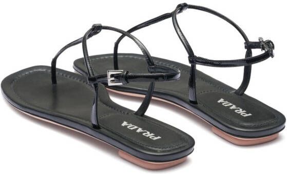 Prada thong-strap flat sandals Black