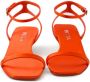 Prada triangle-heel satin sandals Orange - Thumbnail 5