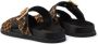 Prada triangle-logo animal-print sandals Brown - Thumbnail 3