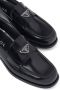 Prada triangle-logo brushed-leather loafers Black - Thumbnail 4