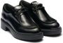 Prada brushed leather lace-up shoes Black - Thumbnail 2