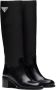 Prada triangle-logo calf-length boots Black - Thumbnail 2