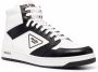 Prada triangle-logo contrast-trim sneakers White - Thumbnail 2