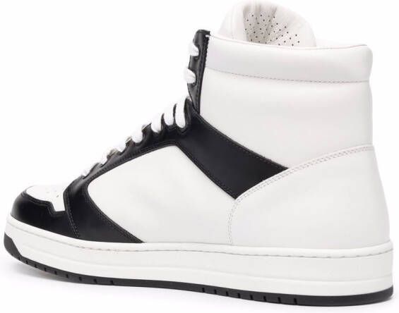 Prada triangle-logo contrast-trim sneakers White