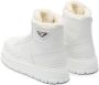 Prada triangle-logo high-top leather sneakers White - Thumbnail 3
