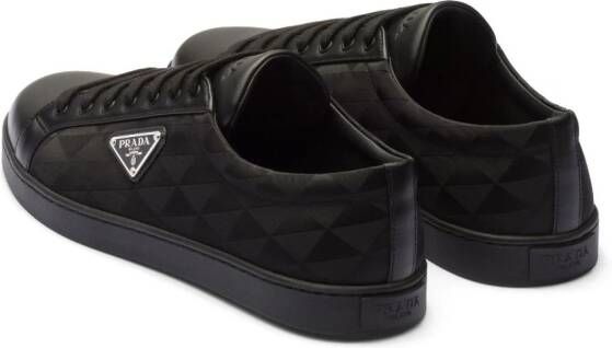 Prada triangle-logo lace-up sneakers Black