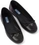 Prada triangle-logo leather ballet flats Black - Thumbnail 4