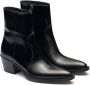 Prada triangle-logo leather boots Black - Thumbnail 2