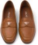 Prada triangle-logo leather loafers Brown - Thumbnail 4