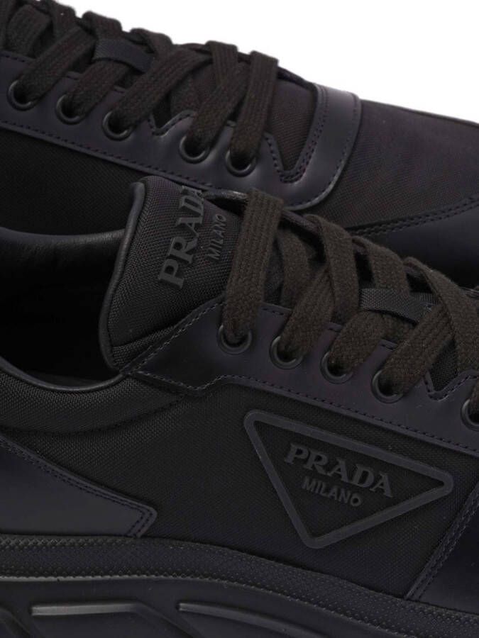 Prada triangle logo low-top sneakers Black