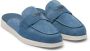 Prada triangle-logo open-back suede loafers Blue - Thumbnail 2