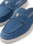 Prada triangle-logo open-back suede loafers Blue - Thumbnail 5