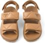 Prada triangle-logo padded sandals Brown - Thumbnail 4