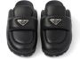 Prada triangle-logo padded slippers Black - Thumbnail 4