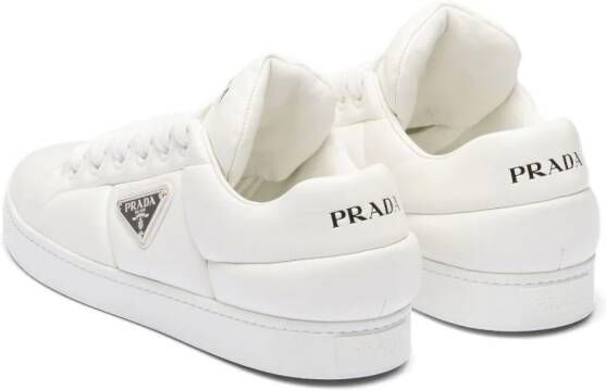 Prada triangle-logo padded sneakers White