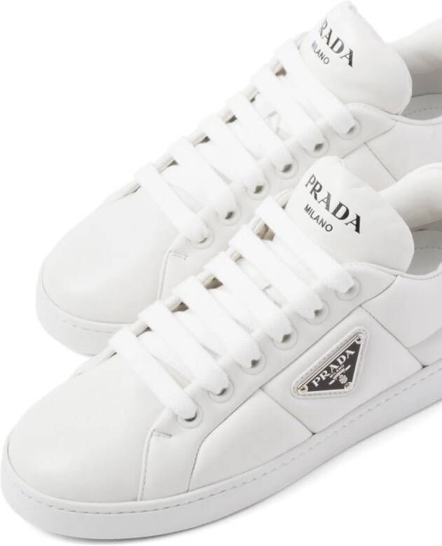 Prada triangle-logo padded sneakers White