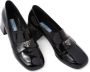 Prada triangle-logo patent leather loafers Black - Thumbnail 4