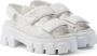 Prada triangle-logo quilted leather sandals White - Thumbnail 2