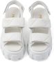 Prada triangle-logo quilted leather sandals White - Thumbnail 4