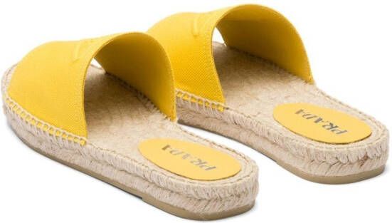 Prada triangle logo sandals Yellow