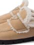 Prada triangle-logo shearling slippers Neutrals - Thumbnail 4