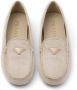 Prada triangle-logo suede driving loafers Neutrals - Thumbnail 4