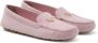 Prada triangle-logo suede driving loafers Pink - Thumbnail 2