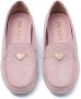 Prada triangle-logo suede driving loafers Pink - Thumbnail 4