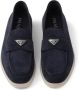 Prada triangle-logo suede loafers Blue - Thumbnail 3