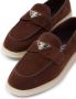 Prada triangle-logo suede loafers Brown - Thumbnail 5