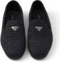 Prada triangle-logo woven loafers Black - Thumbnail 4