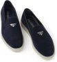Prada triangle-patch suede loafers Blue - Thumbnail 4