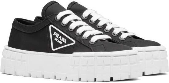 Prada triangular logo plaque sneakers Black