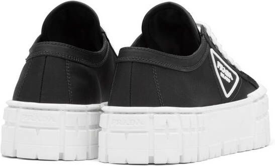 Prada triangular logo plaque sneakers Black