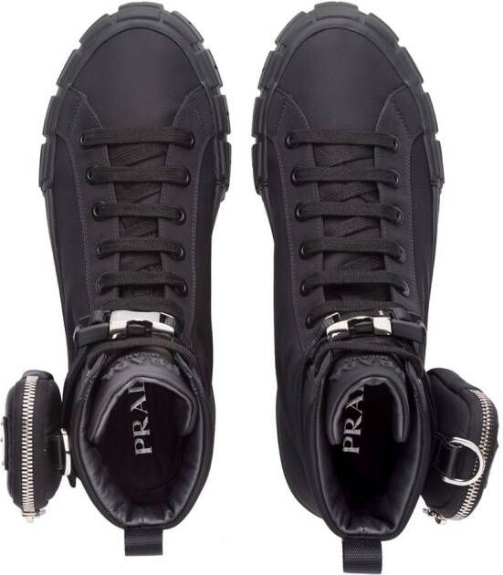 Prada Wheel Re-Nylon high-top sneakers Black