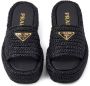 Prada woven flatform sandals Black - Thumbnail 4