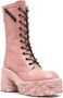 Premiata 100mm sculpted-sole leather boots Pink - Thumbnail 2