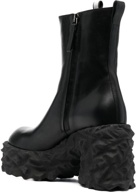 Premiata 110mm zip-up chunky leather boots Black