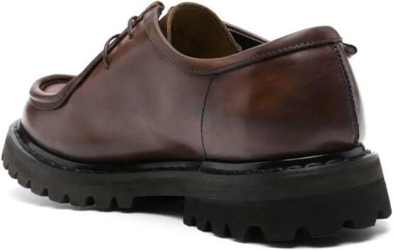 Premiata 40mm leather derby shoes Brown