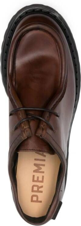Premiata 40mm leather derby shoes Brown