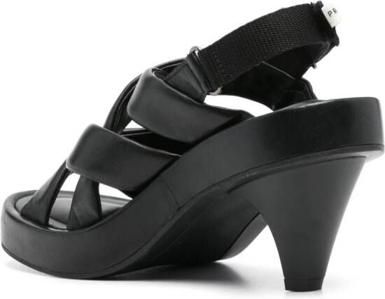 Premiata 65mm leather sandals Black