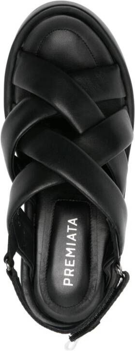 Premiata 65mm leather sandals Black