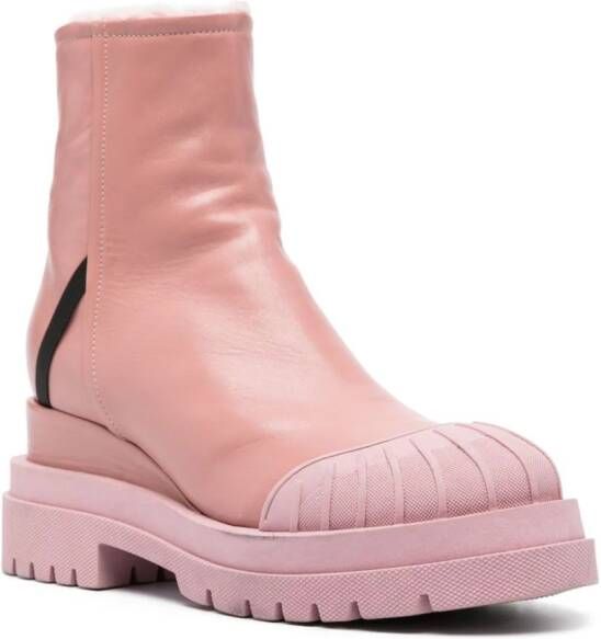 Premiata 70mm leather ankle boots Pink