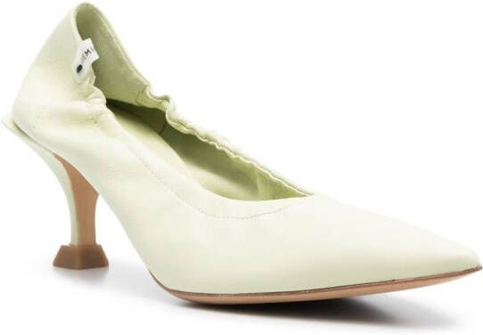 Premiata 70mm pointed-toe leather pumps Green