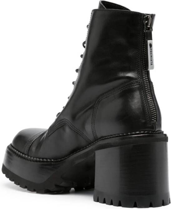 Premiata 80mm lace-up leather boots Black