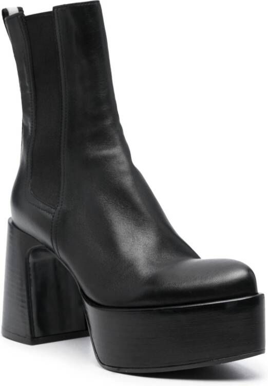 Premiata 95mm leather ankle boots Black