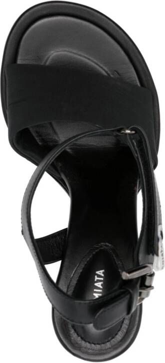 Premiata 95mm leather sandals Black
