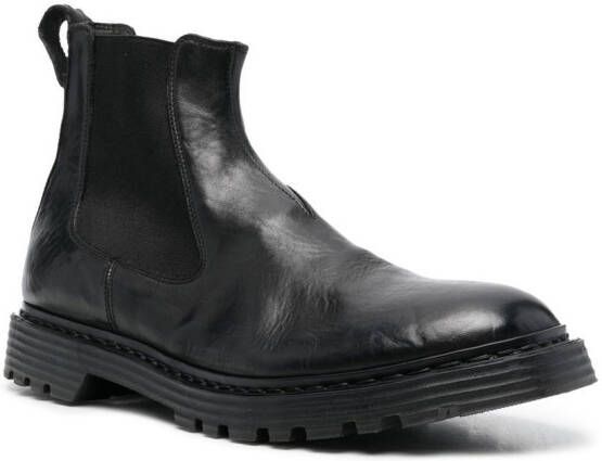 Premiata ankle-length leather boots Black
