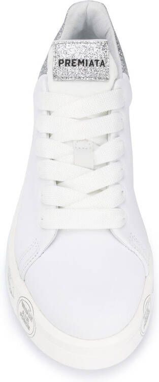 Premiata Belle glitter flatform sneakers White