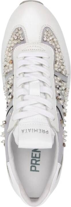 Premiata Beth faux-pearl embellished sneakers Grey
